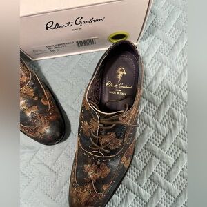 Men shoes Robert Graham size 10D Style 50507 Vanderbilt 060 MultiFL Oxford